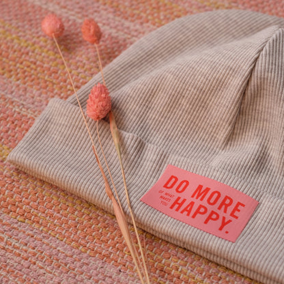 Weblabel „Do more of what makes you happy“- Prülla mehr Etikette