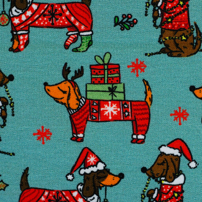 Swafing Holly angerauhter Sweatstoff mit Weihnachtsmotiv, 95 % Baumwolle und 5 % Elasthan