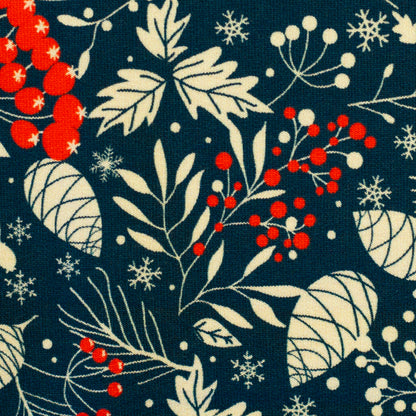 Swafing Holly angerauhter Sweatstoff mit Weihnachtsmotiv, 95 % Baumwolle und 5 % Elasthan