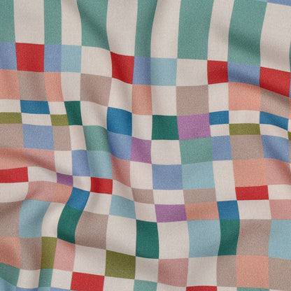 Viscose Radiance "Digital Abstrakt"- mehrfarbig