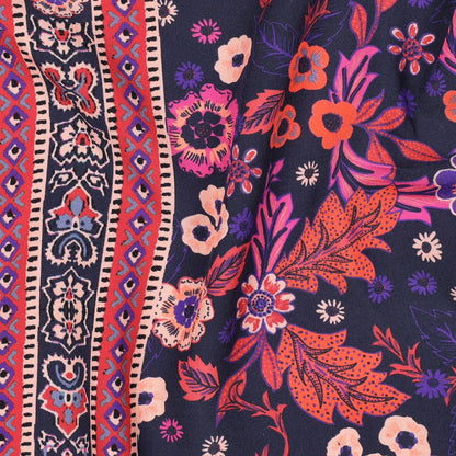 Viscose Blumen/ Bordüre