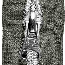 Endlosreißverschlusse 8mm Zähne incl aufgezogene Schieber-  silber