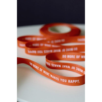 Satinband „Do more of what makes you happy“ – von Prülla #mehretikette