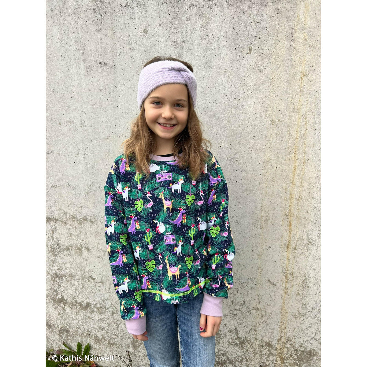 Swafing Holly angerauhter Sweatstoff mit Weihnachtsmotiv, 95 % Baumwolle und 5 % Elasthan
