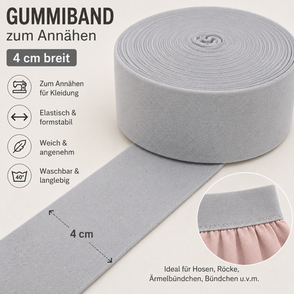 Gummiband weich farbig 40mm