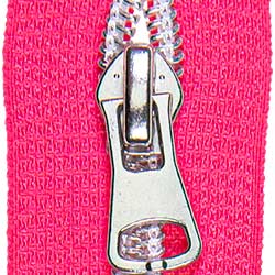 Endlosreißverschlusse 8mm Zähne incl aufgezogene Schieber-  silber