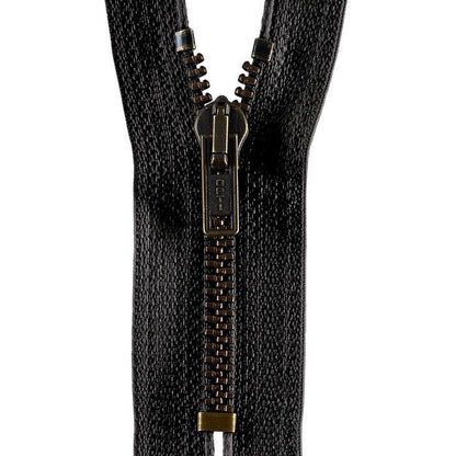 Hosenreißverschluss M40 Werra Antik gold 14cm