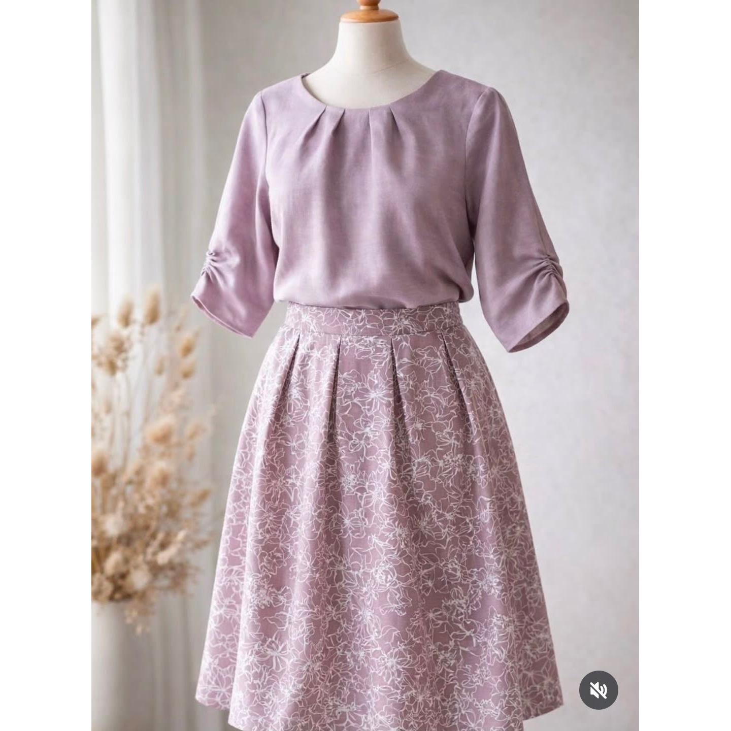 Halbleinen "mauve" - Westfalenstoffe