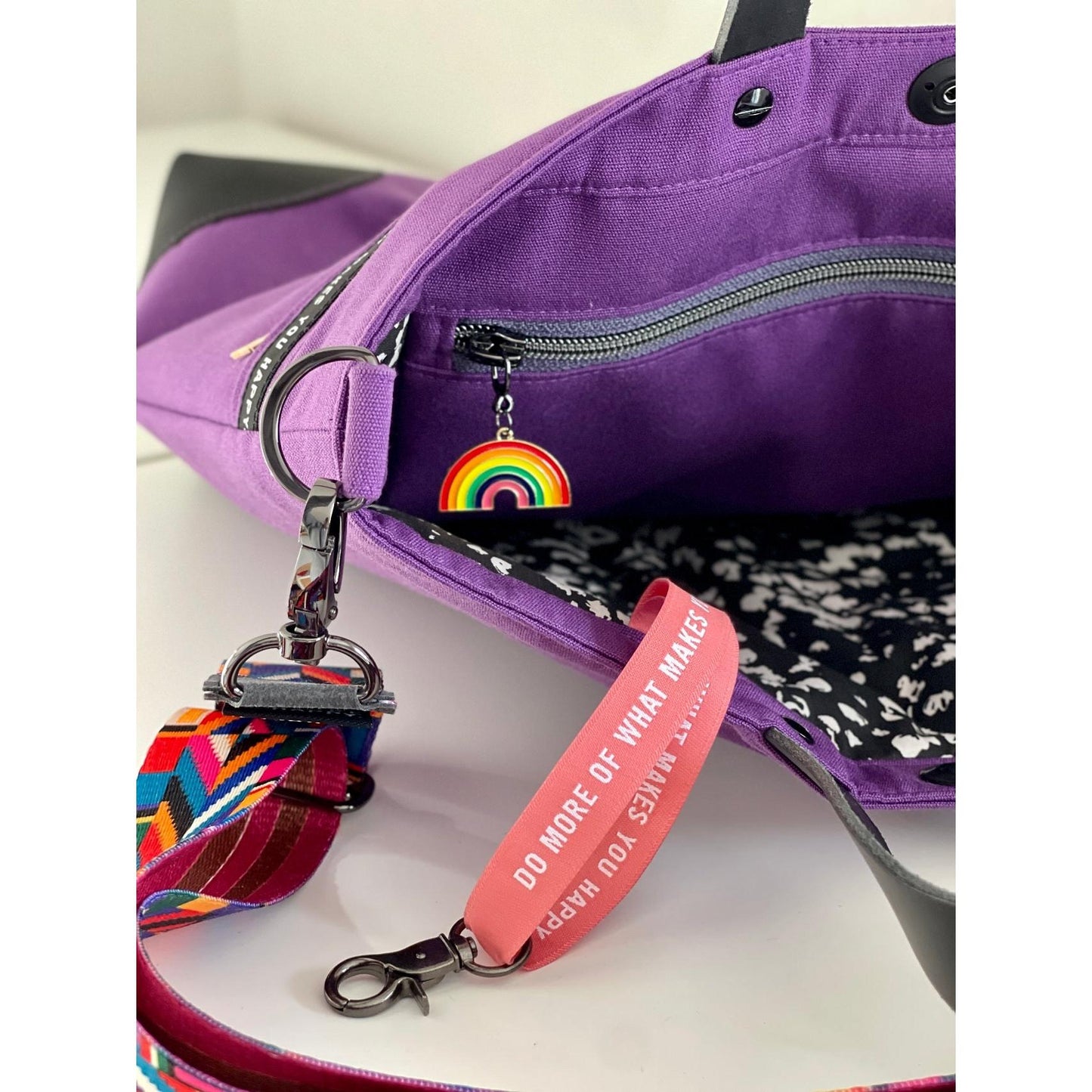 Satinband „Do more of what makes you happy“ – von Prülla #mehretikette
