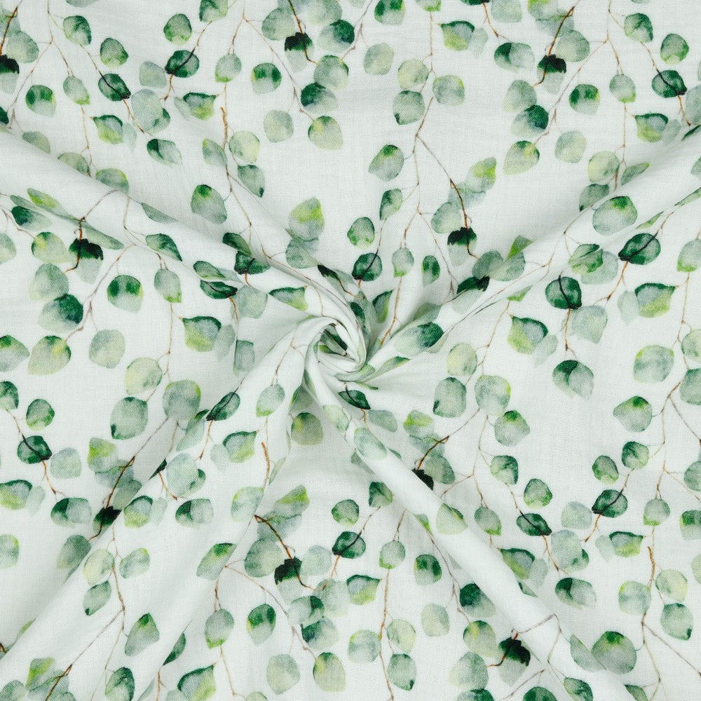Musselin digital Eucalyptus GOTS