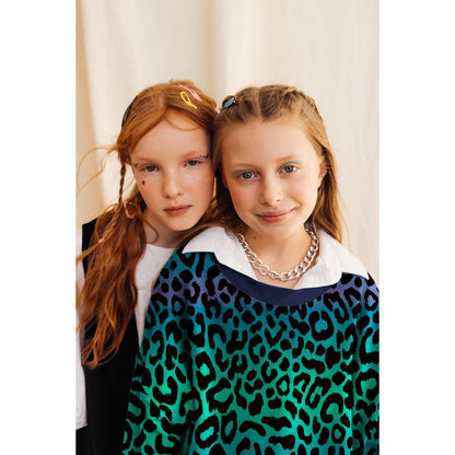 French Terry „Digitalprint Leo“ – trendiger Animal-Print mit modernem Farbverlauf