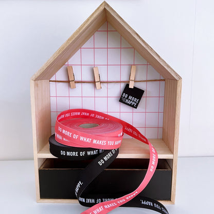 Satinband „Do more of what makes you happy“ – von Prülla #mehretikette