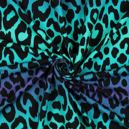 French Terry „Digitalprint Leo“ – trendiger Animal-Print mit modernem Farbverlauf