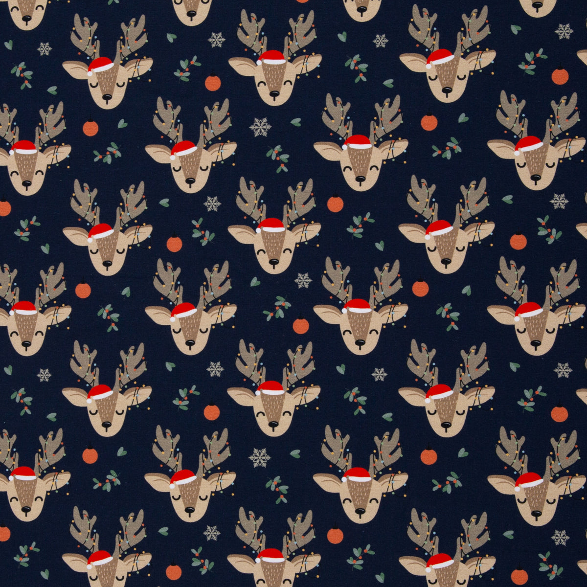 Swafing Holly angerauhter Sweatstoff mit Weihnachtsmotiv, 95 % Baumwolle und 5 % Elasthan