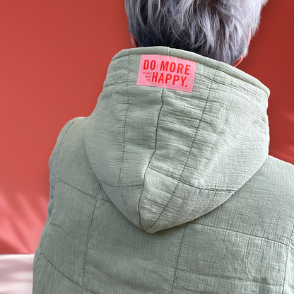 Weblabel „Do more of what makes you happy“- Prülla mehr Etikette