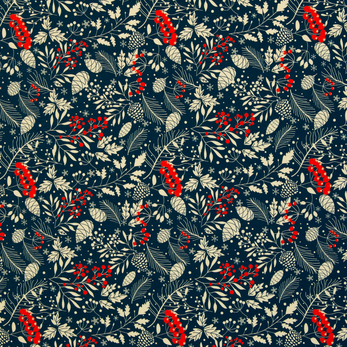 Swafing Holly angerauhter Sweatstoff mit Weihnachtsmotiv, 95 % Baumwolle und 5 % Elasthan