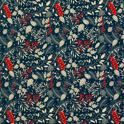 Swafing Holly angerauhter Sweatstoff mit Weihnachtsmotiv, 95 % Baumwolle und 5 % Elasthan