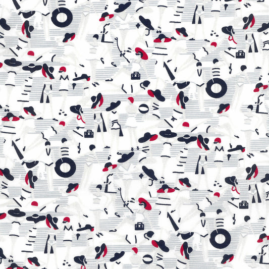 Druckstoff „Hamburg“ – Damen mit Hut Westfalenstoffe