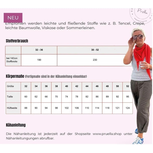 Papierschnittmuster "Hose Hollis" von Pruella