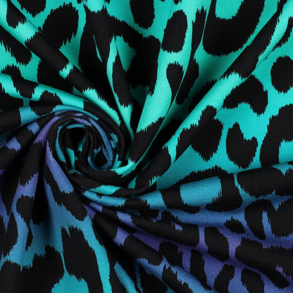 French Terry „Digitalprint Leo“ – trendiger Animal-Print mit modernem Farbverlauf