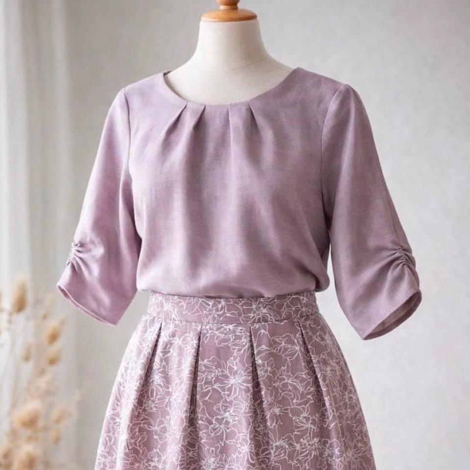 Halbleinen "mauve" - Westfalenstoffe