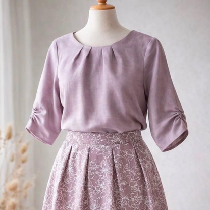Halbleinen "mauve" - Westfalenstoffe