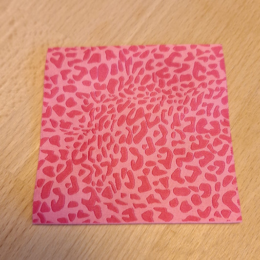 Leo Weblabel XXL pink/rot, 8x8cm