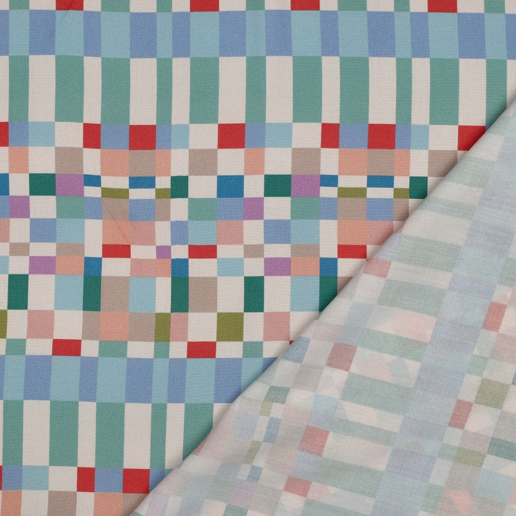 Viscose Radiance "Digital Abstrakt"- mehrfarbig