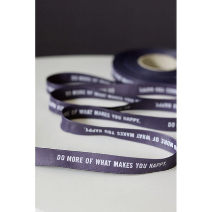Satinband „Do more of what makes you happy“ – von Prülla #mehretikette