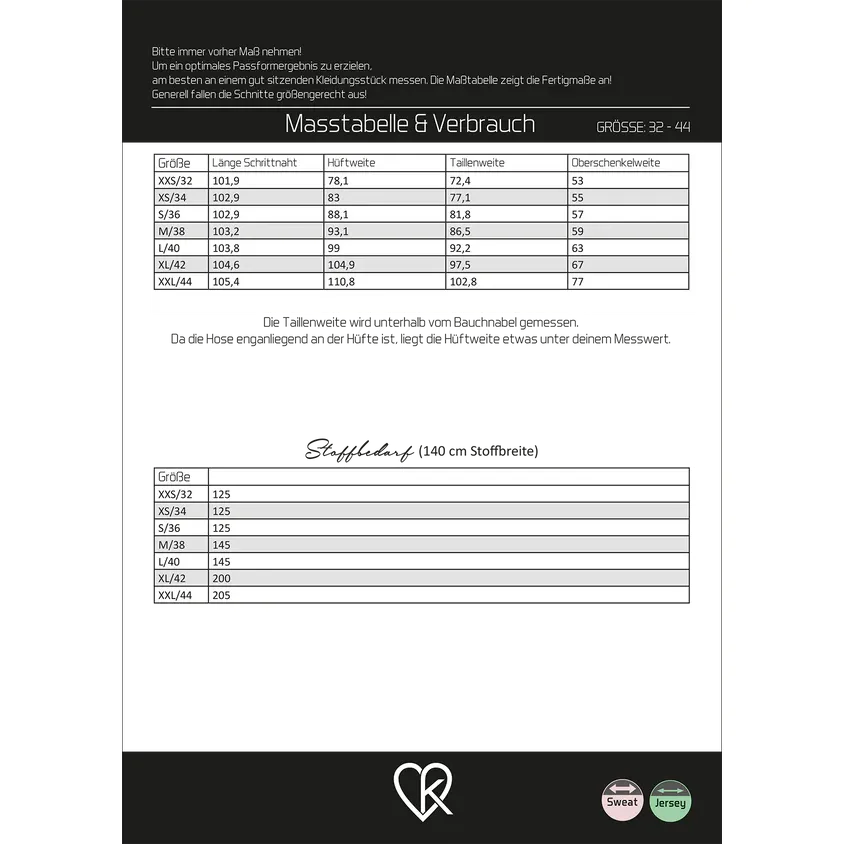 Papierschnitt schmale Basic Hose | Größe 86-164