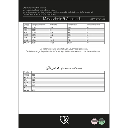 Papierschnitt schmale Basic Hose | Größe 86-164