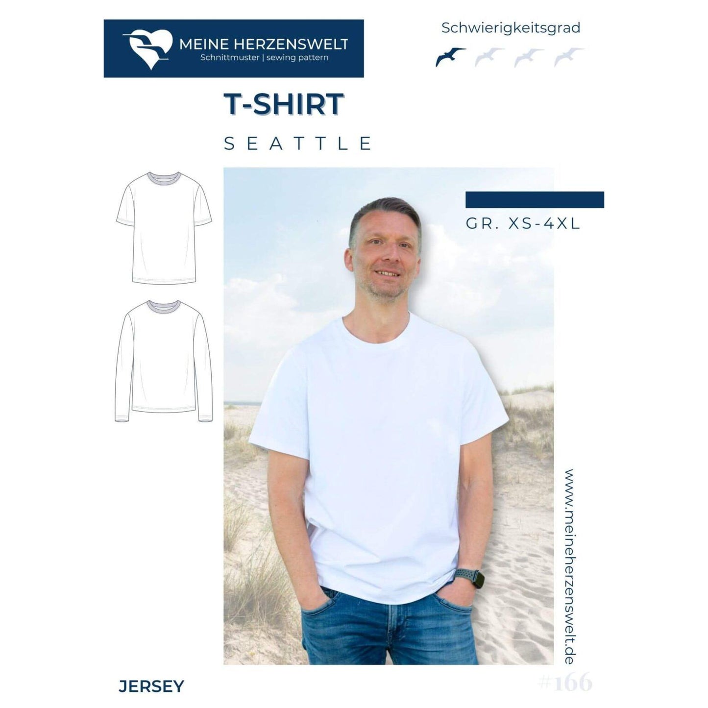 T-Shirt Herren - Schnittmuster - Seattle - Papierschnittmuster
