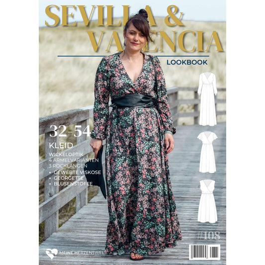Kleid für Damen - Schnittmuster - Sevilla-Valencia - Papierschnittmuster