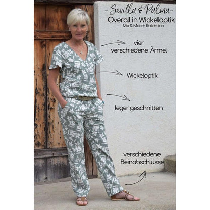 Papierschnittmuster Overall Sevilla-Palma Gr. 32-54 - Meine Herzenswelt