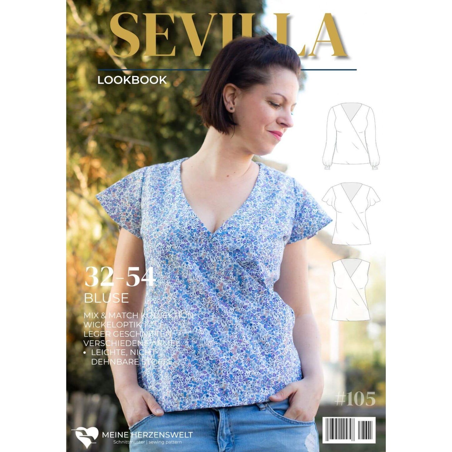 Sevilla- Bluse Damen - Papierschnittmuster Gr. 32-54