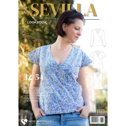 Sevilla- Bluse Damen - Papierschnittmuster Gr. 32-54