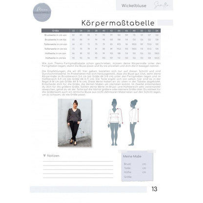 Sevilla- Bluse Damen - Papierschnittmuster Gr. 32-54