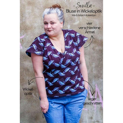 Sevilla- Bluse Damen - Papierschnittmuster Gr. 32-54