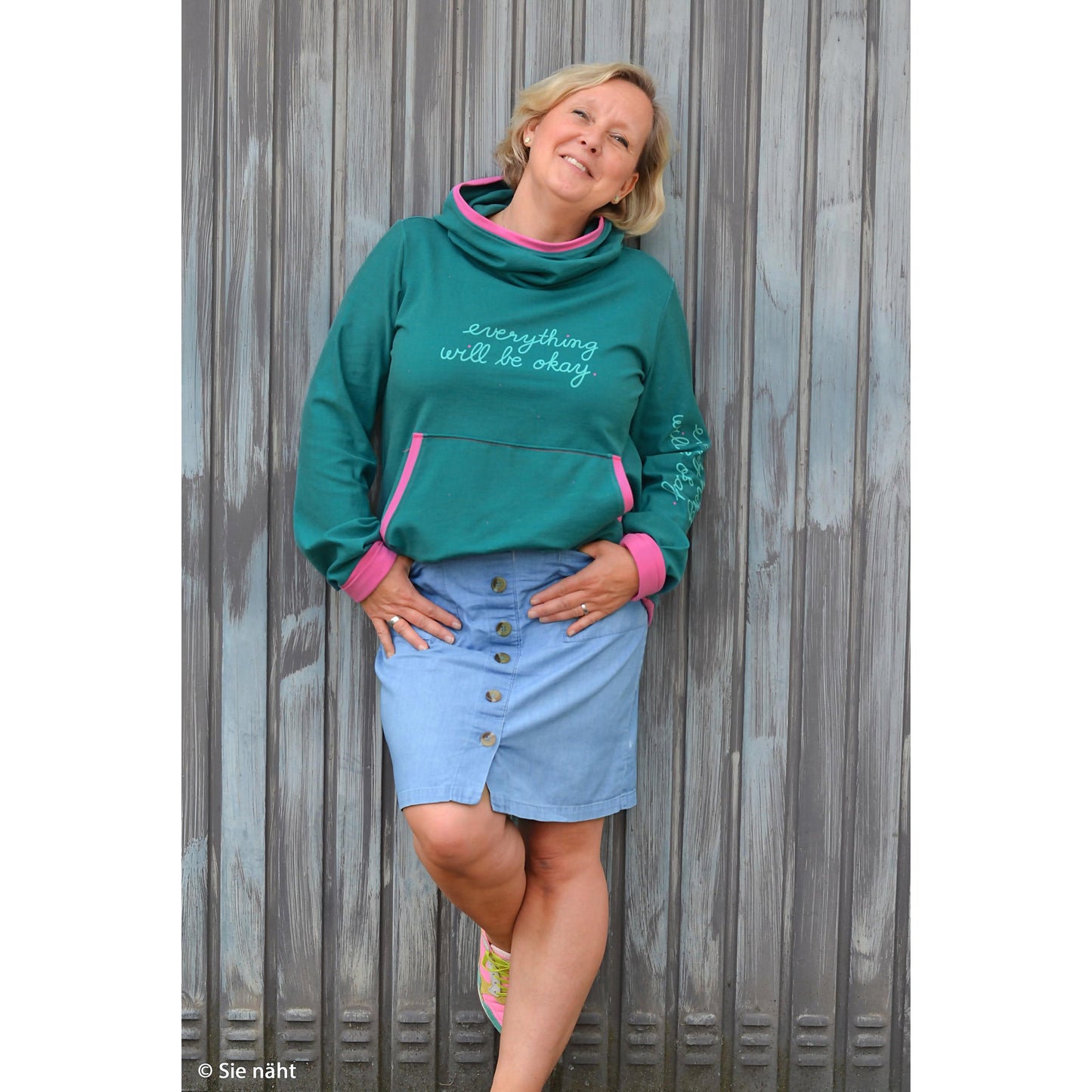 French Terry Panel „Everything will be okay“ by Käselotti