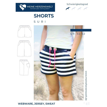 Shorts für Damen – kurze Hose – Schnittmuster – Suri – Gr. 32-52