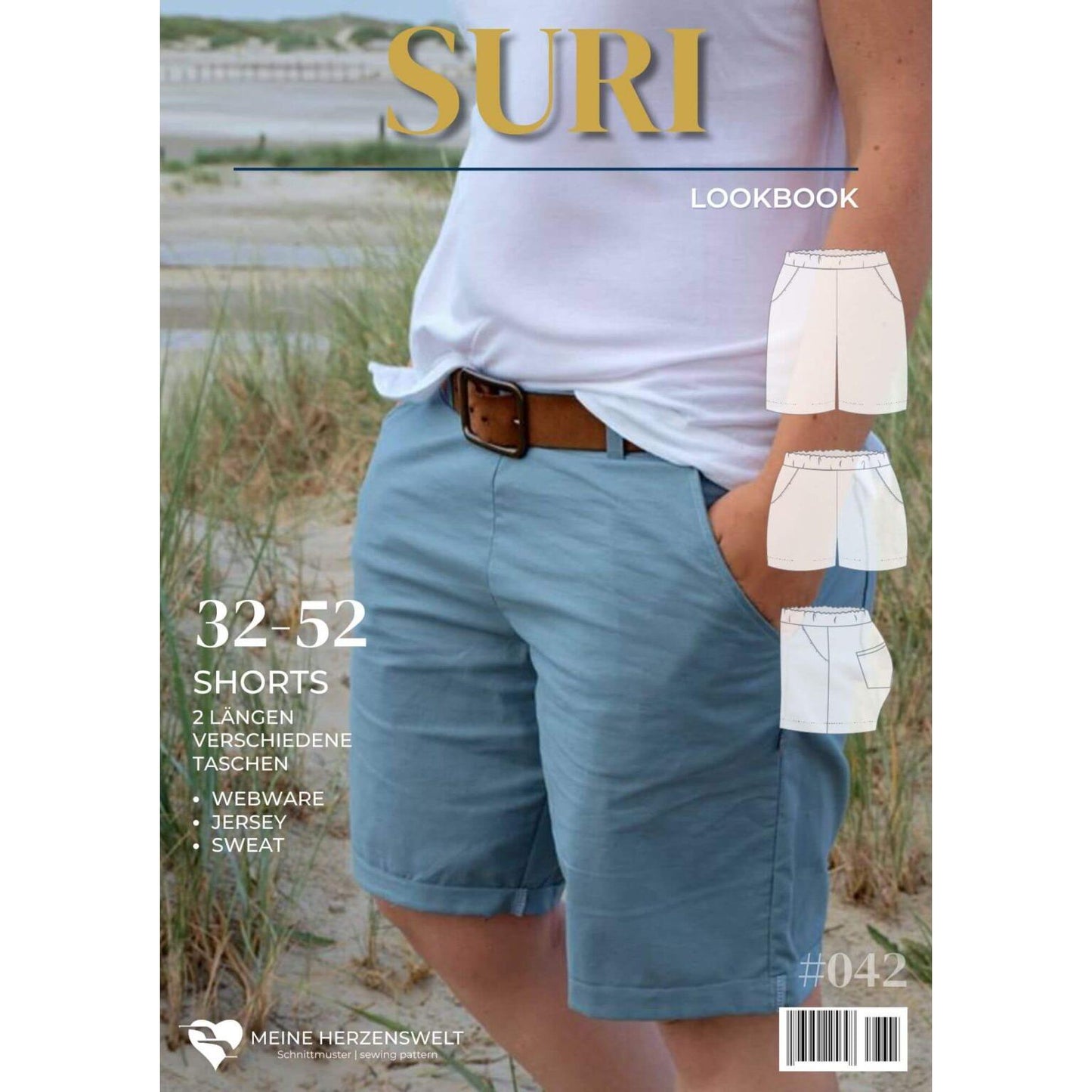 Shorts für Damen – kurze Hose – Schnittmuster – Suri – Gr. 32-52
