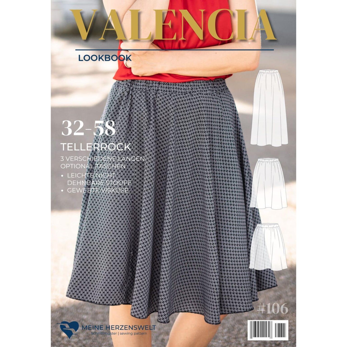 Rock Damen - Papierschnittmuster Gr. 32-58  - Valencia