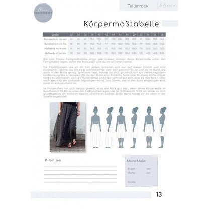 Rock Damen - Papierschnittmuster Gr. 32-58  - Valencia