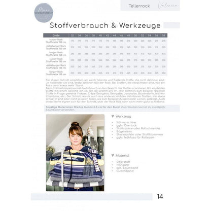 Rock Damen - Papierschnittmuster Gr. 32-58  - Valencia