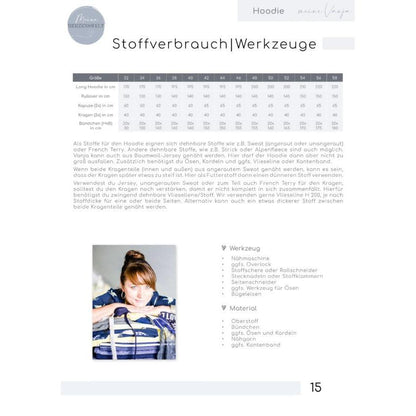 Meine Vanja- Hoodie Damen - Papierschnittmuster Gr. 32-58