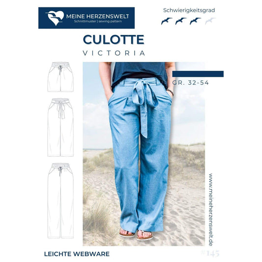 Meine Victoria- Culotte Damen - Papierschnittmuster Gr. 32-54
