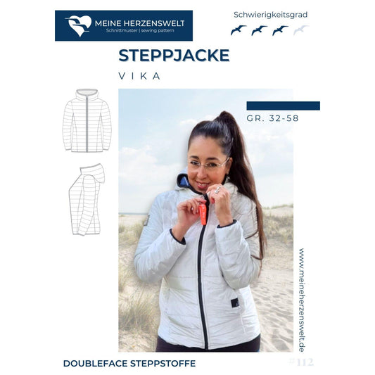 Steppjacke für Damen –  Vika – Papierschnittmuster