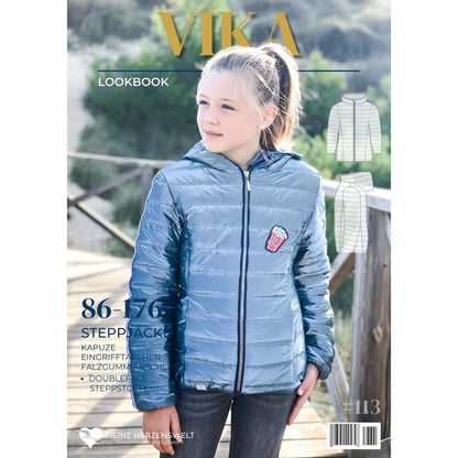 Vika- Steppjacke für Kinder – Papierschnittmuster