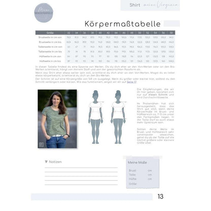 T-Shirt Damen – Papierschnittmuster Gr. 32-58 – Virginia