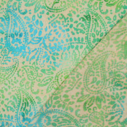 Handgefärbte Batik Viskose Aqua-Mint – 137 cm breit